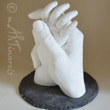Mutter und Kind- Handabformung