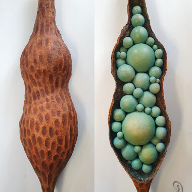 ´Großfamilie´ Hängeobjekt aus Pappmaché - ca. 90 cm hoch